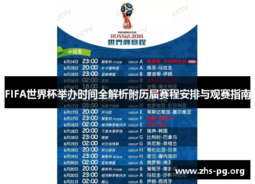 FIFA世界杯举办时间全解析附历届赛程安排与观赛指南