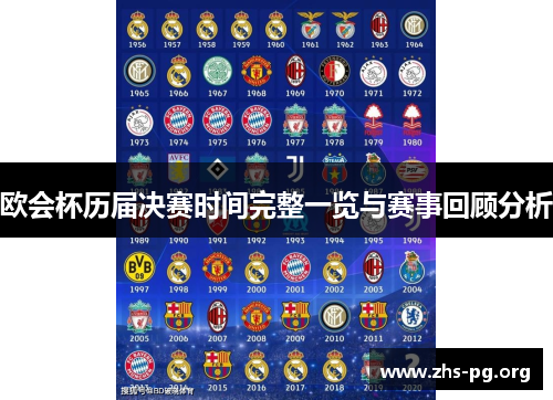 欧会杯历届决赛时间完整一览与赛事回顾分析